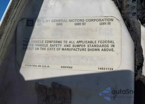 1983 Chevrolet Camaro из США, поврежденный, VIN 1G1AP87H3DL162843